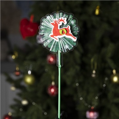 Светодиодная игрушка на палочке «Олень» 10×28×3 см, батарейки LR44×3 (в комплекте), свечение тёплое белое