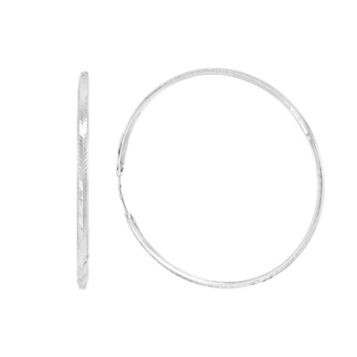 Серьги из серебра без вставки, ТРКШ-3-6,0 а/г