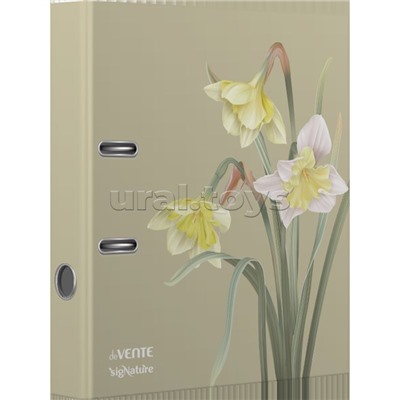 Папка с арочным механизмом "SigNature" A4 75 мм PP картонная разобранная, металлическая окантовка, запечатка форзаца, с рисунком