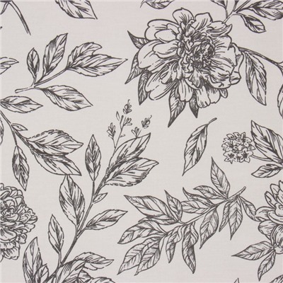 Фартук «Этель» Black flowers, 60×70 см, 100% хлопок, саржа 190 г/м²