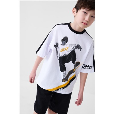 Комплект трикотажный для мальчиков: фуфайка (футболка), шорты PLAYTODAY, 1244407