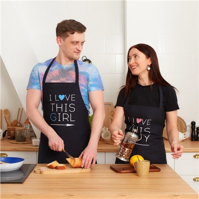 Фартук Этель I Love this guy 60×70 см, 100% хлопок, репс 210 г/м²
