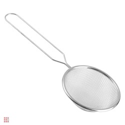 Сито с ободом и ручкой 8см, металл