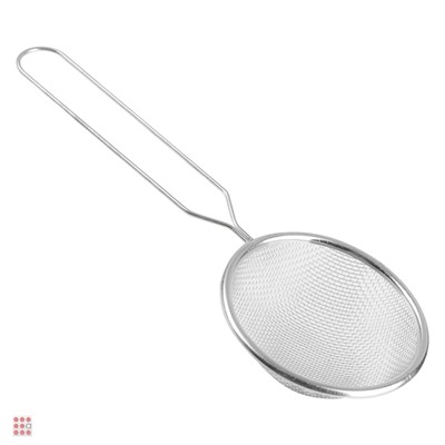 Сито с ободом и ручкой 8см, металл