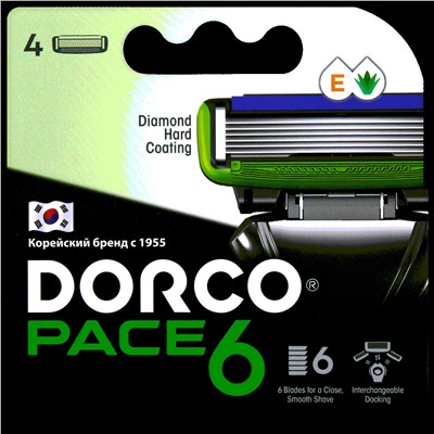 Станок для бритья DORCO PACE-6 (+ 6 кассет), система с 6 лезвиями, SXA1002pr ВЫГОДА 15%