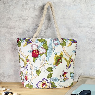 Сумка пляжная на молнии 45х32х14 см Калибри / BB10 /уп 1/