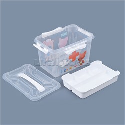 Коробка для аптечки со вставкой и декором Ми-ми-мишки, 290х190х180мм, 6,65Л (Белый)