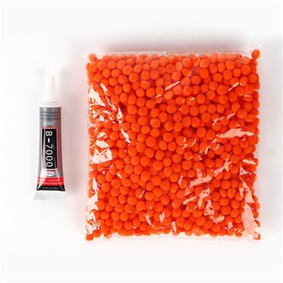 Игрушка помпонами «Зайка», оранжевый