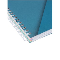 Тетрадь с тв/обл 120л А4 кл Hatber "Color Line", на гребне, многоцв, перфорац, S-touch