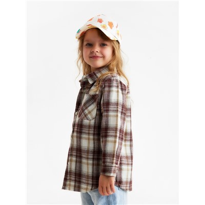 Рубашка детская фланелевая KAFTAN, размер 30 (98-104 см), коричневая