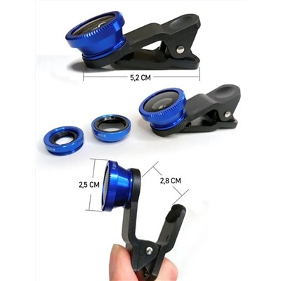 61213 Объективы для телефона 3 в 1