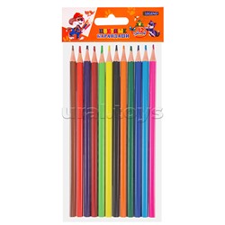 Карандаши цветные пластиковые 12цв. "Мультики"
