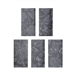 Комплект вафельных полотенец 45х60 (5 шт.) "Mia Cara" рис 30284-10 Жозефина