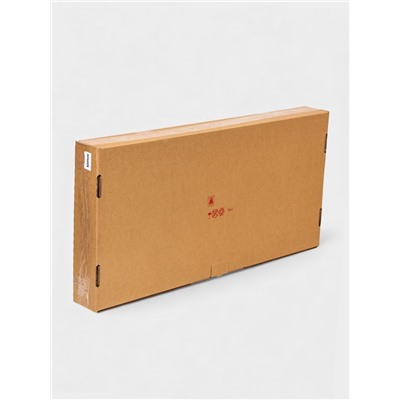 Плетёная корзина для белья с крышкой «Лён», 100 л, 43×32×80 см, белая