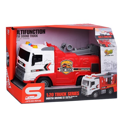 Машина "Инжинерная" 1:20 (свет, звук) в коробке (красный)