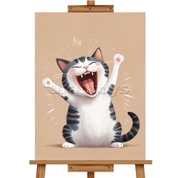 Набор для рисования "Картина по номерам 30х20 см. Весёлый кот"