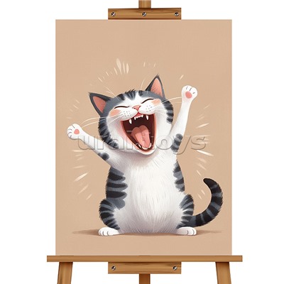 Набор для рисования "Картина по номерам 30х20 см. Весёлый кот"