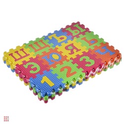 Коврик-пазл "Цифры/Буквы/Фигуры" 36 элементов