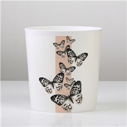 Кашпо для цветов «Бабочки», 1.6 л, d=14 см, h=14 см, пластиковое