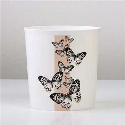 Кашпо для цветов «Бабочки», 1.6 л, d=14 см, h=14 см, пластиковое