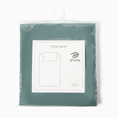 Простыня Этель Green paradise, 200×215 см, мако-сатин, 114 г/м², 100% хлопок