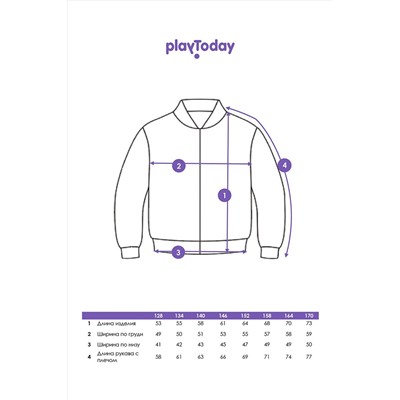 Куртка текстильная с полиуретановым покрытием для девочек (ветровка) PLAYTODAY, 1231512