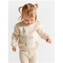 Костюм вязаный детский «Крошка Я. Новогодние игрушки», рост 86-92 см, бежевый
