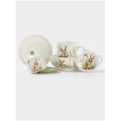 Кружка Доляна «Зайка», 330 мл, фарфор, белая