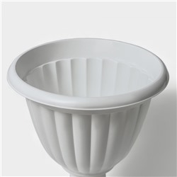 Вазон для цветов «Жасмин», 12 л, d=37 см, h=46 см, белый