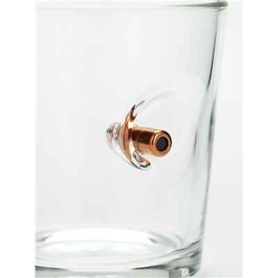 Стакан для виски с пулей «Непробиваемый», в подарочной коробке с местом под бутылку, 250 мл