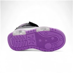 Кроссовки высокие демисезонные В7778-15 серо фиолетовые