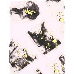 Наклейки для ногтей «Феерия», фольгированные, цвет чёрный, золотистый