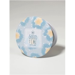 Зеркало складное «Нежность», d=7.5 см, с увеличением х2, голубое