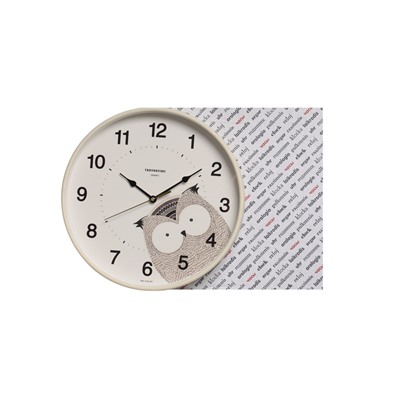 Часы настенные интерьерные «Сова», d=30.5 см, плавный ход