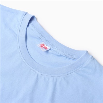 Футболка женская, цвет голубой, размер 52