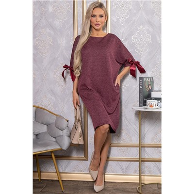 Платье трикотажное Кайла (бордовое) П14782-10М