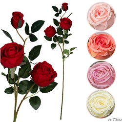 Цветок искусственный Роза кустовая 73 см / CRK-73 /уп 600/