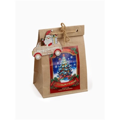 Чай подарочный в крафтовом пакете с игрушкой «С Новым годом», 50 г