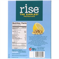 Rise Bar, THE SIMPLEST PROTEIN BAR, Lemon Cashew, 12 Bars, 2.1 oz (60 g) Each