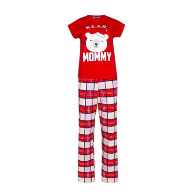 Пижама новогодняя женская (футболка, брюки) KAFTAN Bear, размер 40-42 49
