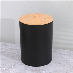 Набор для ванной комнаты BARONESS, 5 предметов, ведро для мусора, ёрш с подставкой, мыльница, дозатор, стакан, чёрный