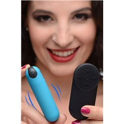Голубая вибропуля с пультом ДУ 21X Vibrating Bullet with Remote Control
