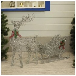 УЦЕНКА Фигура «Олень без саней», 70×26×48 см, 80 LED, 220 В, свечение тёплое белое