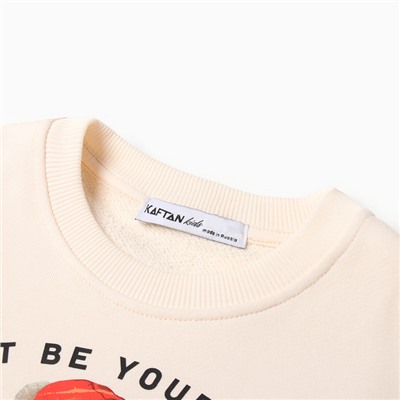 Костюм детский KAFTAN «Мишка»: джемпер, брюки, размер 40 (146-152 см), бежевый