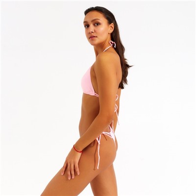 Купальник раздельный с завязками женский MINAKU, розовый, размер 46
