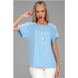 Блузка Келли (кружево/голубой)