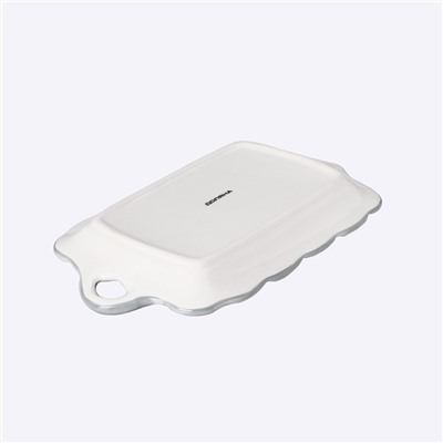 Блюдо сервировочное Доляна «Дракоша», 23×14×3 см, цвет белый