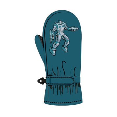 Варежки текстильные для мальчиков