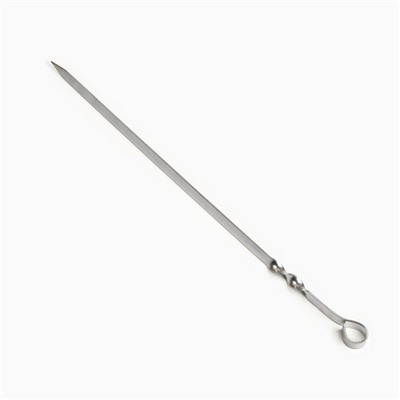 Шампур узбекский с ручкой-кольцом, рабочая длина - 40 см, ширина - 15 мм, толщина - 2.5 мм