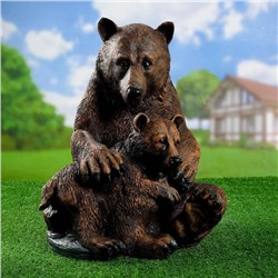 Садовая фигура из полистоуна «Медведица с медвежонком», 45×40×40 см